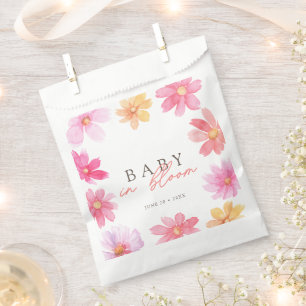 Vibrant Summer Baby in Bloom Floral Wildflower Favour Bags
