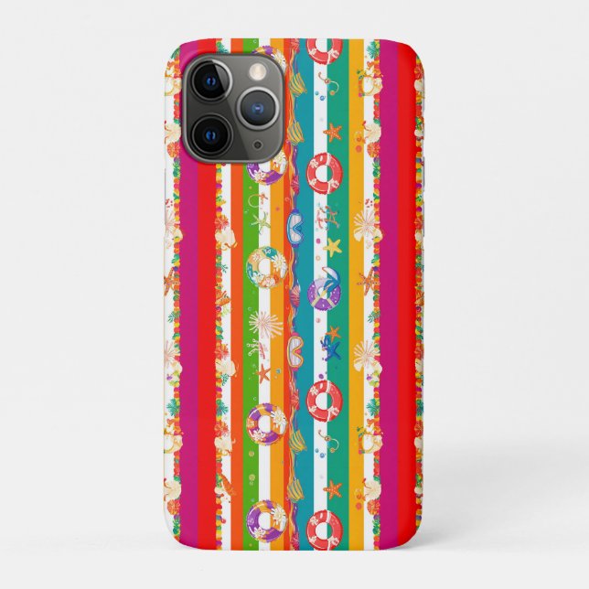 Vibrant Summer Beach Themed Design Case-Mate iPhone Case (Back)