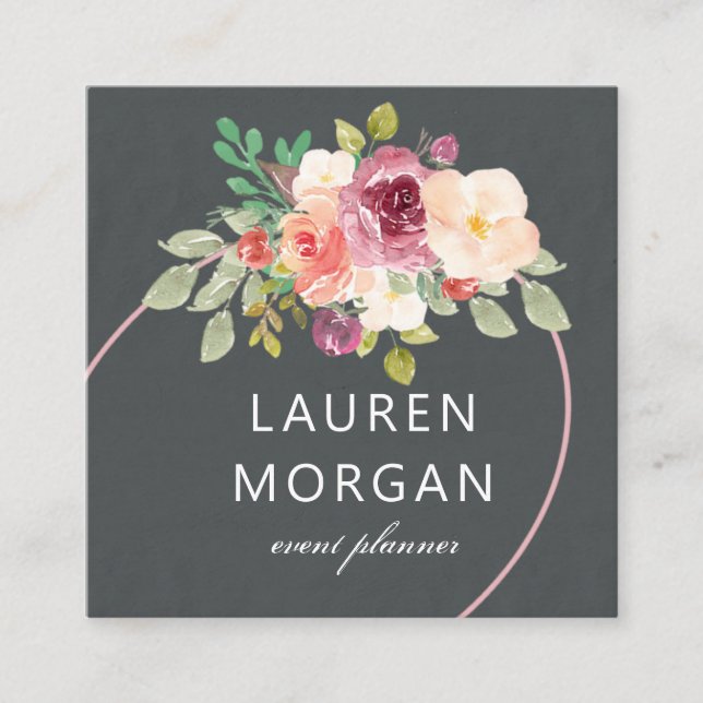 Vibrant Summer Floral | Business Card (Front)