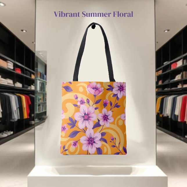 Vibrant Summer Floral-Dopamine Style- Tote Bag (Vibrant Summer Floral-Dopamine Style- Tote Bag )