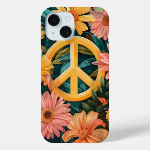 Vibrant Summer Floral Peace Sign Phone Case