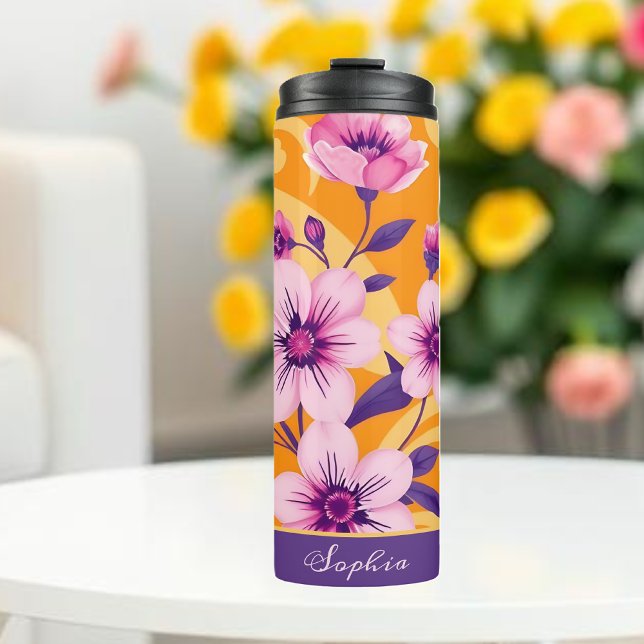 Vibrant Summer Florals-Dopamine Style Thermal Tumbler (Vibrant Summer Florals-Dopamine Style Thermal Tumbler )