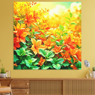 Vibrant Summer Flowers Canvas Print