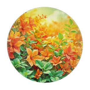 Vibrant Summer Flowers Cutting Board