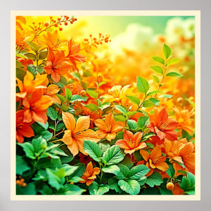 Vibrant Summer Flowers Poster