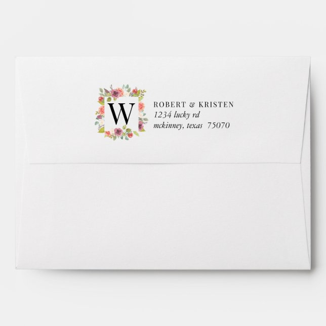Vibrant Summer | pre-addressed wedding envelope (Back (Top Flap))