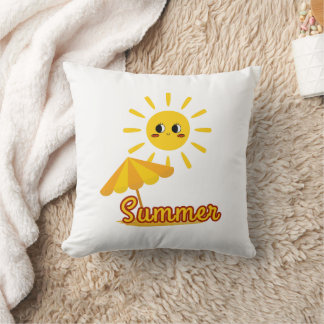 Vibrant Summer Sunshine Design Cushion
