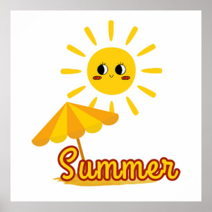 Vibrant Summer Sunshine Design Poster
