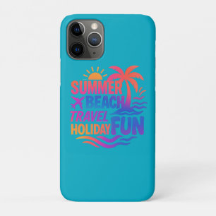 Vibrant Summer Typography Collage with Graphic Fus iPhone 11 Pro Case