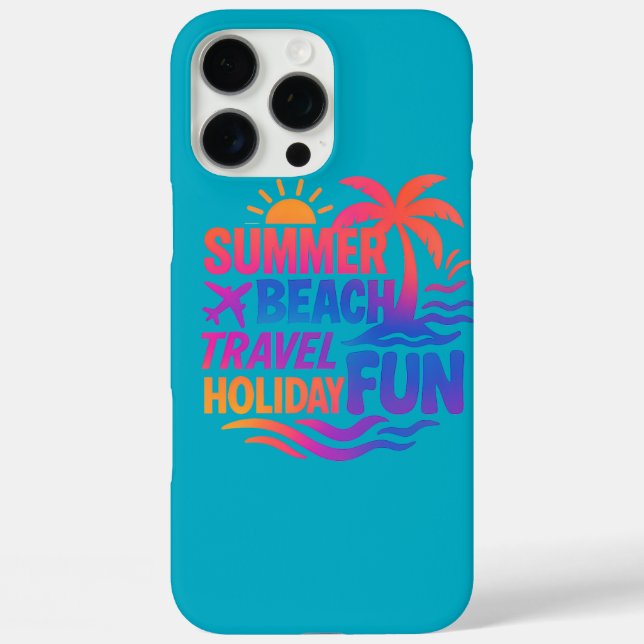 Vibrant Summer Typography Collage with Graphic Fus Case-Mate iPhone Case (Back)