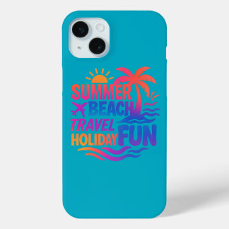 Vibrant Summer Typography Collage with Graphic Fus iPhone 15 Mini Case