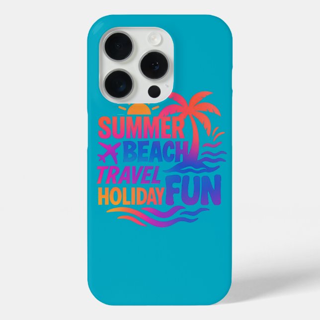 Vibrant Summer Typography Collage with Graphic Fus Case-Mate iPhone Case (Back)