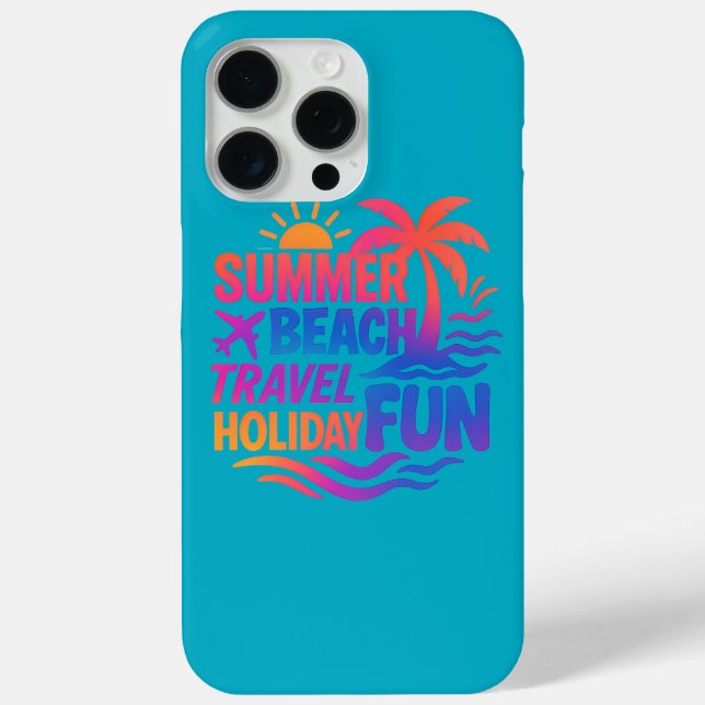 Vibrant Summer Typography Collage with Graphic Fus Case-Mate iPhone Case (Back)
