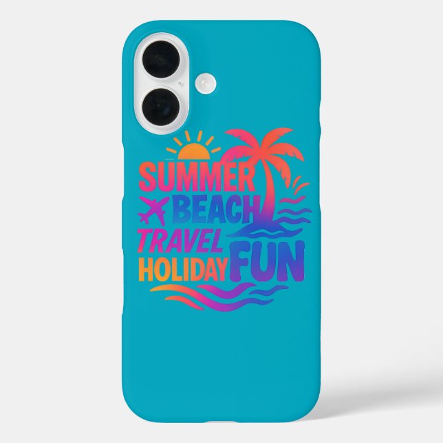 Vibrant Summer Typography Collage with Graphic Fus Case-Mate iPhone Case (Back)