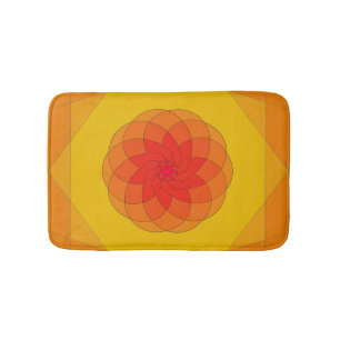 Vibrant Sunburst Design Bath Mat
