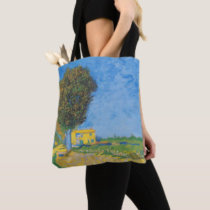 Vibrant Sunny Path & Yellow House by Van Gogh Tote Bag