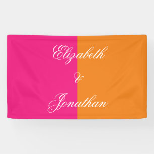 Vibrant Sunrise Minimalist Mix & Match Wedding Banner