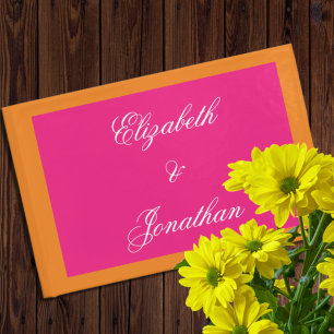 Vibrant Sunrise Minimalist Mix & Match Wedding Guest Book
