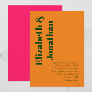 Vibrant Sunrise Minimalist Mix & Match Wedding Invitation