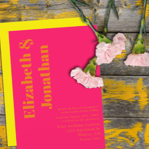 Vibrant Sunrise Minimalist Mix & Match Wedding Invitation