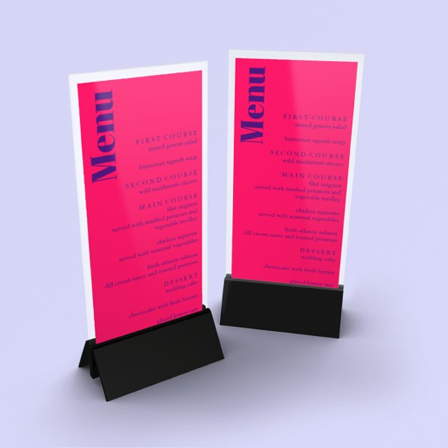 Vibrant Sunrise Minimalist Mix & Match Wedding Menu (Creator Uploaded)