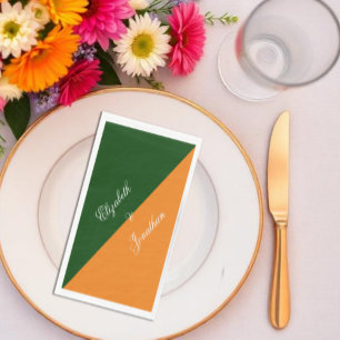 Vibrant Sunrise Minimalist Mix & Match Wedding Napkin