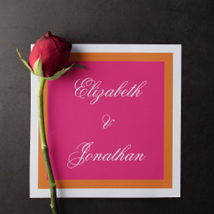 Vibrant Sunrise Minimalist Mix & Match Wedding Napkin