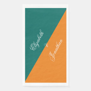 Vibrant Sunrise Minimalist Mix & Match Wedding Napkin