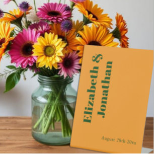 Vibrant Sunrise Minimalist Mix & Match Wedding Pedestal Sign