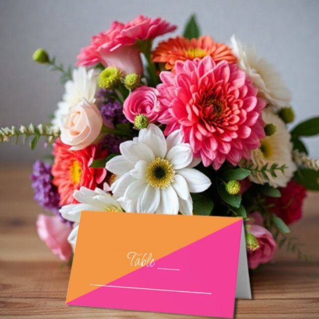 Vibrant Sunrise Minimalist Mix & Match Wedding Place Card (Creator Uploaded)