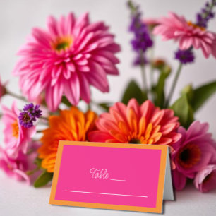 Vibrant Sunrise Minimalist Mix & Match Wedding Place Card