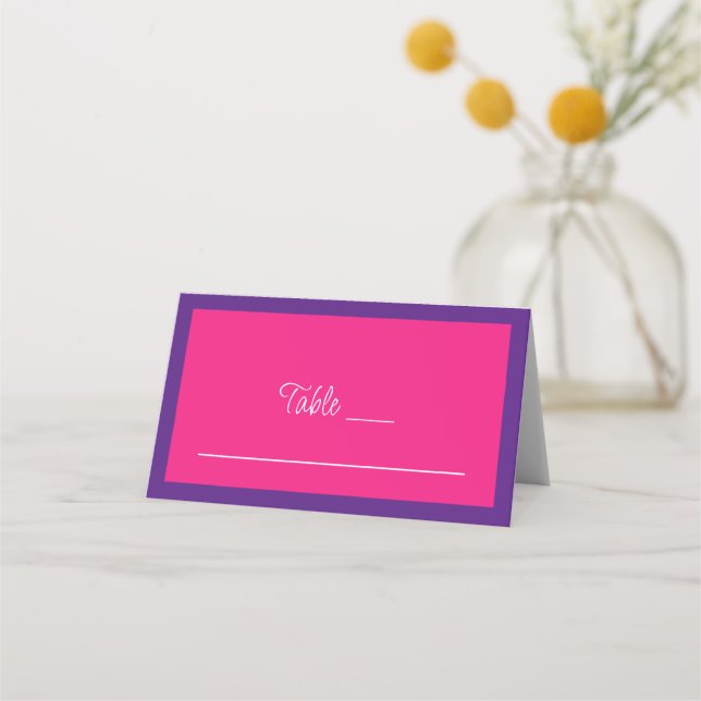 Vibrant Sunrise Minimalist Mix & Match Wedding Place Card (Front)