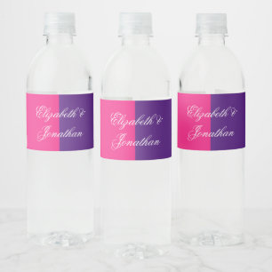 Vibrant Sunrise Minimalist Mix & Match Wedding Water Bottle Label