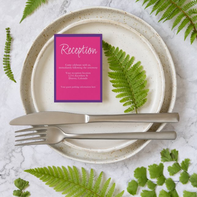 Vibrant Sunrise Mix & Match Wedding Reception Enclosure Card (Creator Uploaded)