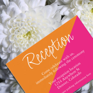 Vibrant Sunrise Mix & Match Wedding Reception Enclosure Card