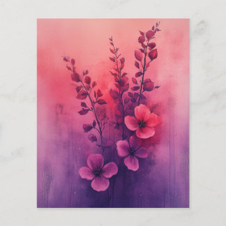 Vibrant Sunset Blossom Writing Paper