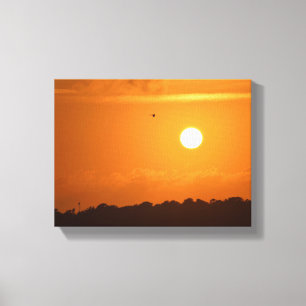 Vibrant sunset canvas print