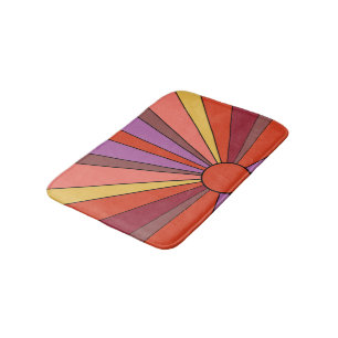 Vibrant Sunset Design Bath Mat