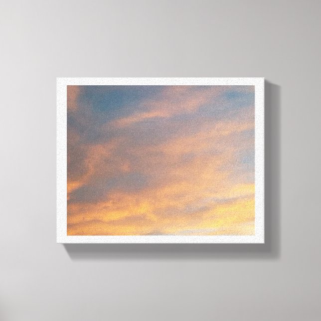 Vibrant sunset in the clouds canvas print (Front)