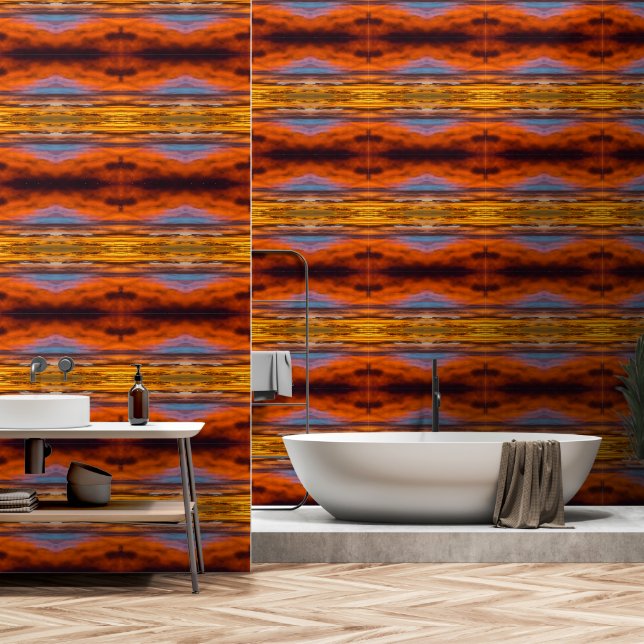 Vibrant sunset large wallpaper (Bathroom)