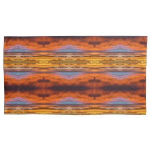 Vibrant sunset medium pattern pillowcase