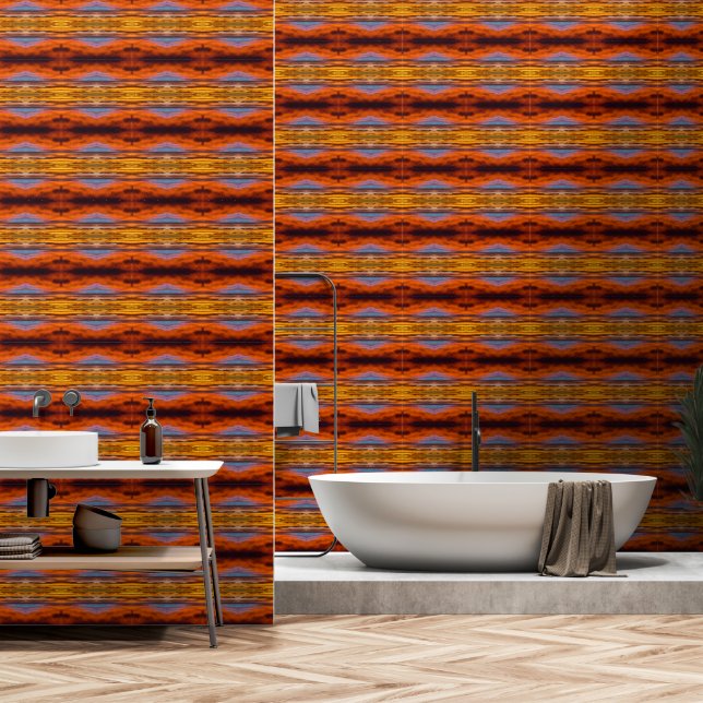 Vibrant sunset medium wallpaper (Bathroom)