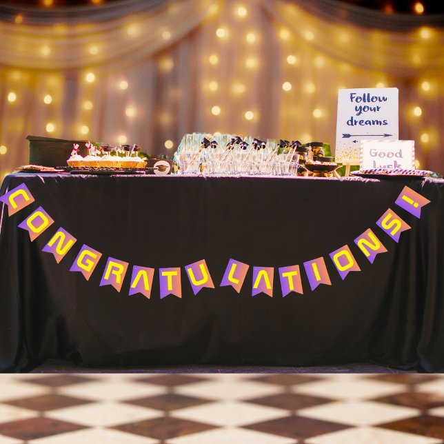 Vibrant Sunset Modern Tech Graduation Bunting (Creator Uploaded)