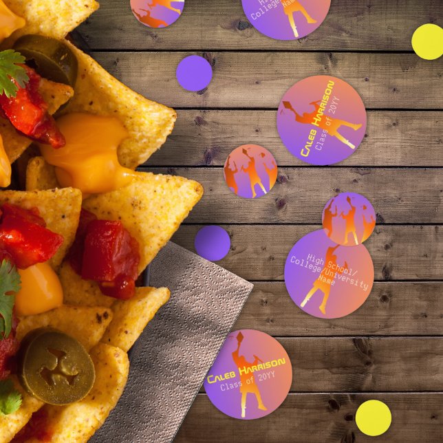 Vibrant Sunset Modern Tech Graduation Confetti (Creator Uploaded)