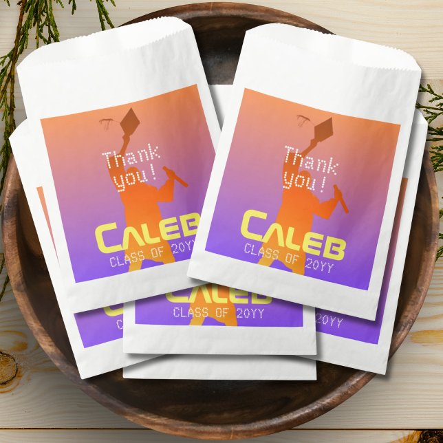 Vibrant Sunset Modern Tech Graduation Favour Bags (Creator Uploaded)