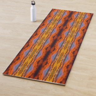 Vibrant sunset pattern yoga mat