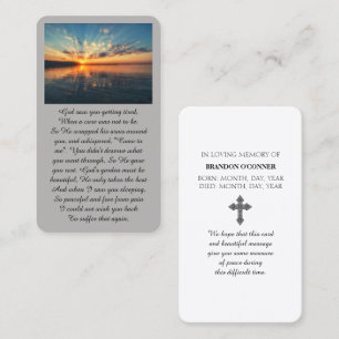 Vibrant Sunset Purple Oange Yellow Blue Sympathy  Business Card