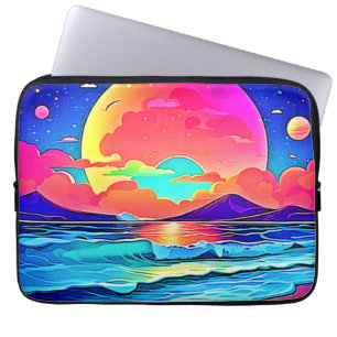 Vibrant Sunset Seascape Laptop Sleeve