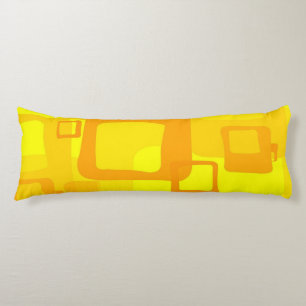 Vibrant Sunshine Flow – Modern Abstract Art Shapes Body Cushion