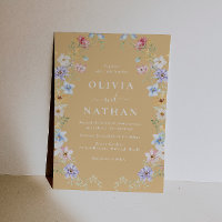 Vibrant Sunshine Wildflowers Modern Wedding
